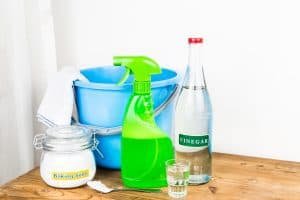 Baking soda with vinegar, natural mix for effective house cleaning